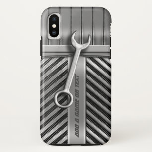 Capa Para iPhone X A chave inglesa engraçada do mecânico do carro o