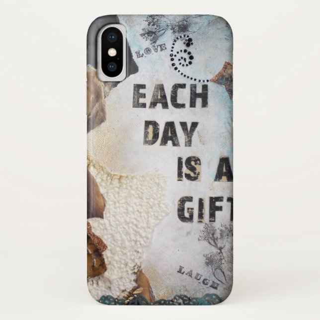 Capa Para iPhone, Case-Mate A Citação De Arte Mídia Mista A Cada Dia É Um Pres (Verso)