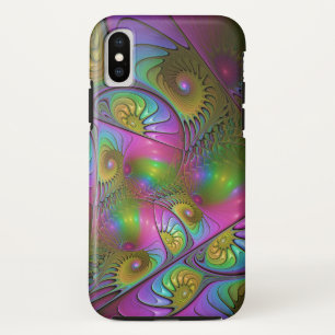 Capa Para iPhone Da Case-Mate A Colorida Arte Fractal Abstrata Alucinante Lumino