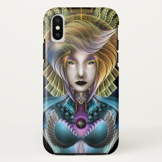Capa Para iPhone, Case-Mate A Majestade De Trilia Fractal Fantasy Retrato (Verso)