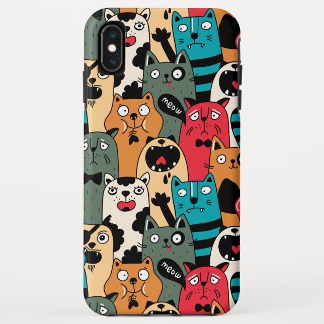 Capa Para iPhone, Case-Mate A multidão de gatos (Verso)