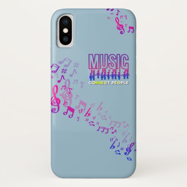 Capa Para iPhone, Case-Mate A Música Conecta as Pessoas | (Verso)