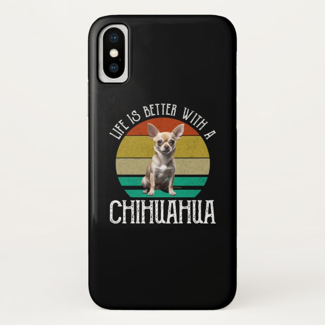 Capa Para iPhone, Case-Mate A Vida É Melhor Com Um Chihuahua (Verso)