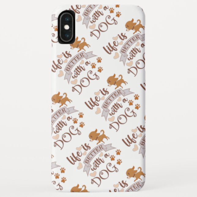 Capa Para iPhone, Case-Mate A vida é melhor com uma citação engraçada (Verso)