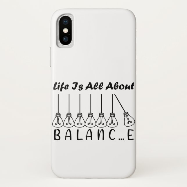 Capa Para iPhone, Case-Mate A vida tem tudo a ver com equilíbrio motivacional (Verso)