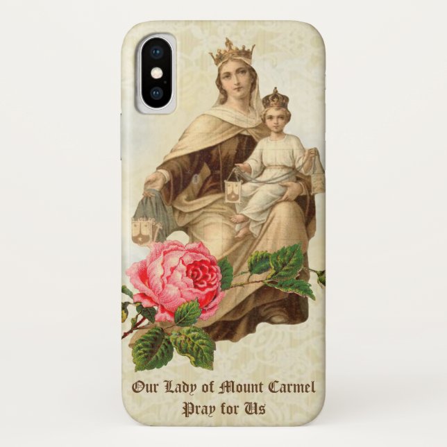 Capa Para iPhone, Case-Mate Abençoada Virgem Mãe Maria Monte Carmel (Verso)