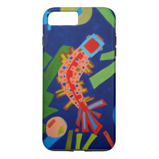 Capa iPhone 8 Plus/7 Plus abstração, peixe, carpa, cubismo,