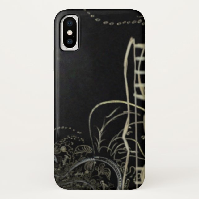 Capa Para iPhone, Case-Mate Abstrato Art Black (Verso)