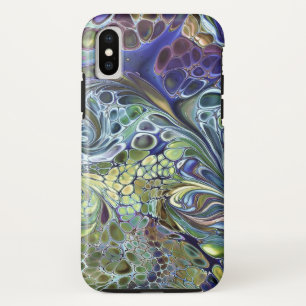 Capa Para iPhone Da Case-Mate abstrato azul roxo, verde-oliva