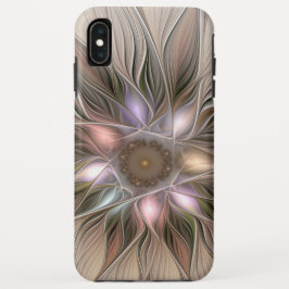 Capa Para iPhone Da Case-Mate Abstrato Beige Brown Floral Fractal de Flor Joyful