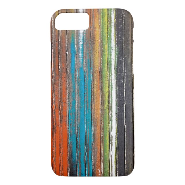 Capa Para iPhone, Case-Mate abstrato de striped pintada vertical (Verso)