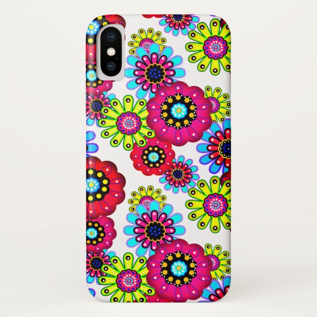 Capa Para iPhone, Case-Mate Abstrato diversão flores de desenho floral escandi (Verso)