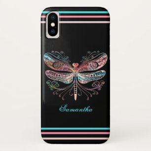 Capa Para iPhone Da Case-Mate Abstrato Dragonfly Pastel Preto