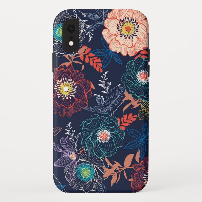 Capa Para iPhone, Case-Mate Abstrato Floral Design (Verso)
