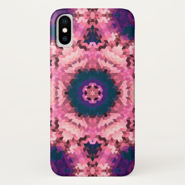 Capa Para iPhone, Case-Mate Abstrato mandala kaleidoscope em formas redondas (Verso)