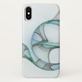 Capa Para iPhone X Abstrato moderna Cinza azul-turquesa