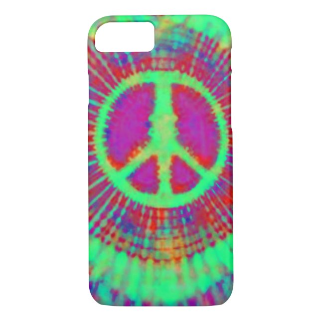 Capa Para iPhone, Case-Mate Abstrato Psicodélico - Sinal de Paz Tie-Dye (Verso)