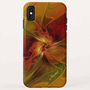 Capa Para iPhone Da Case-Mate Abstrato Red Orange Brown Fractal Art Name