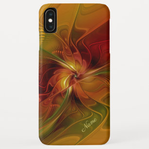 Capa Para iPhone Da Case-Mate Abstrato Red Orange Brown Fractal Art Name