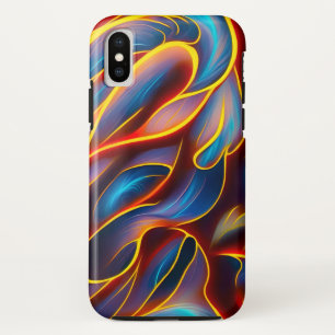 Capa Para iPhone Da Case-Mate Abstrato Swirl Blue Red Flames