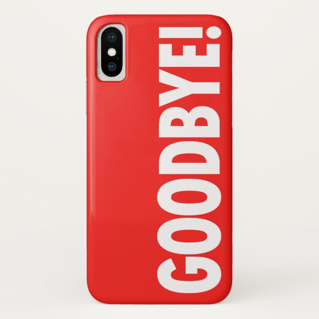 Capa Para iPhone, Case-Mate ADEUS! Vermelho (Verso)