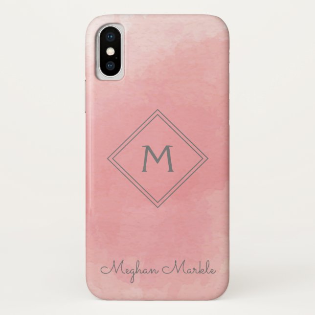Capa Para iPhone, Case-Mate Adicionar nome personalizado Cor-de-Rosa Simples M (Verso)