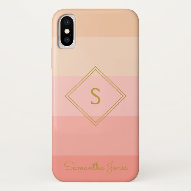 Capa Para iPhone, Case-Mate Adicionar nome Personalizado Moderno Elegante Simp (Verso)