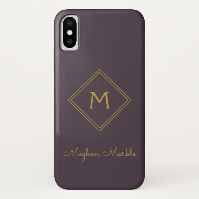 Capa Para iPhone, Case-Mate Adicionar nome Personalizado Moderno Elegante Simp (Verso)