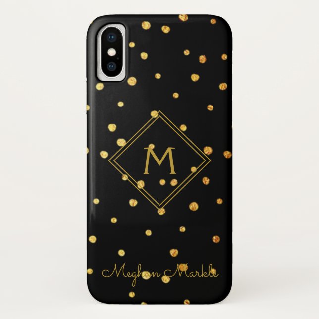 Capa Para iPhone, Case-Mate Adicionar nome personalizado moderno - mármore pre (Verso)