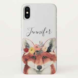Capa Para iPhone Da Case-Mate Adicionar Seu Nome  Flower Crown Forester Fox
