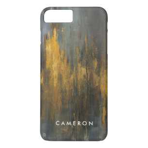 Capa iPhone 8 Plus/7 Plus Adicione seu   conhecido preto e ouro