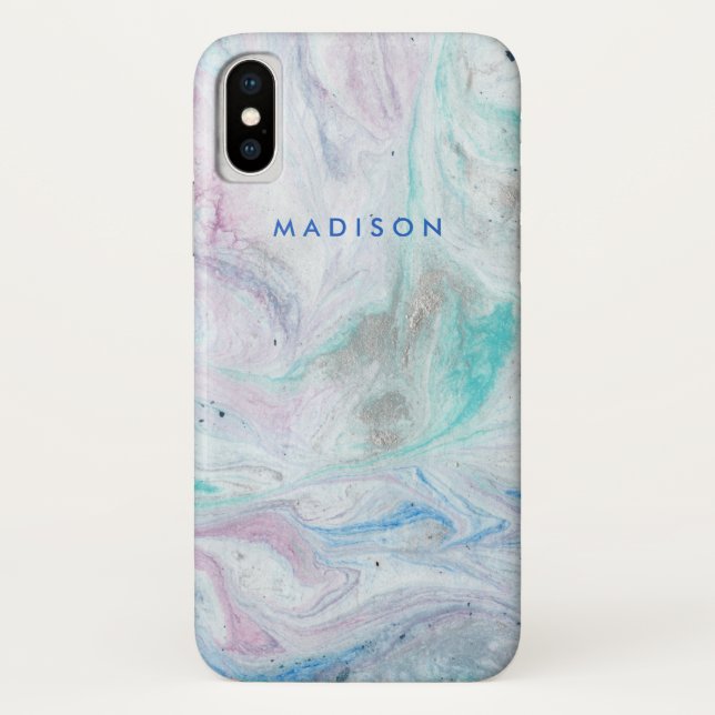 Capa Para iPhone, Case-Mate Adicione seu nome | Marble I (Verso)