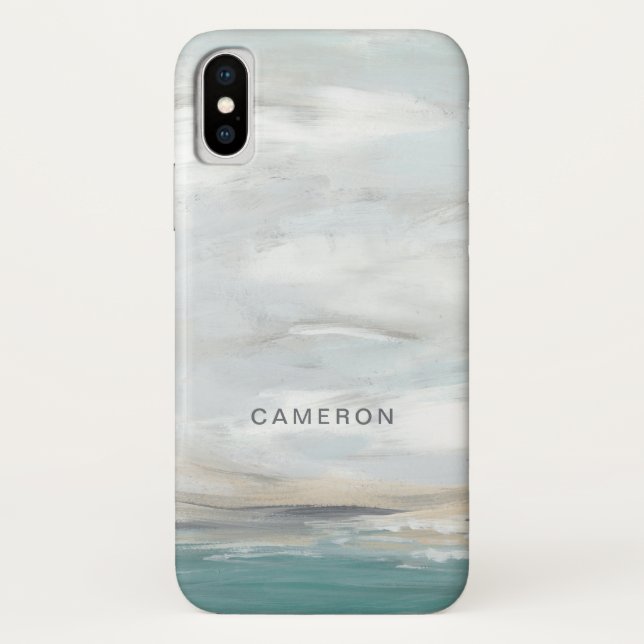 Capa Para iPhone, Case-Mate Adicione seu nome | Seafoam Vista (Verso)