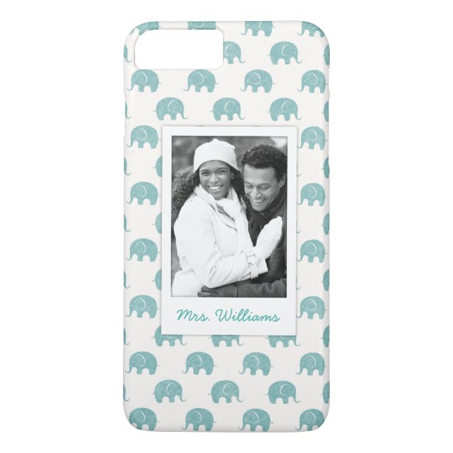 Capa Para iPhone, Case-Mate Adicione seu teste padrão bonito do elefante da (Verso)