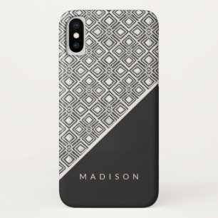 Capa Para iPhone X Adicione seu teste padrão selvagem   africano