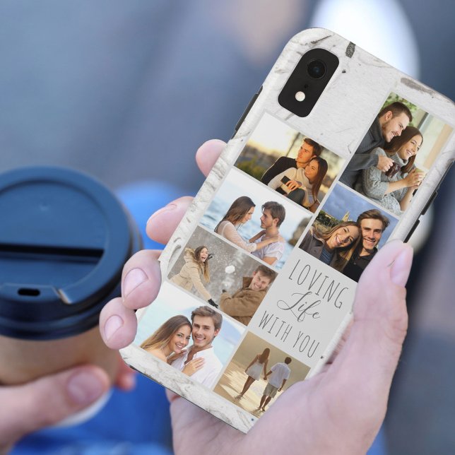 Capa Para iPhone, Case-Mate Adorando a vida com a sua Cinza Marble 7 Foto Cola (Criador carregado)