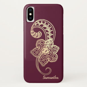 Capa Para iPhone Da Case-Mate Adorável Paisley Dourado Chic - Personalizado