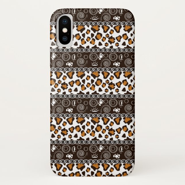 Capa Para iPhone, Case-Mate Africano com teste padrão da pele da chita (Verso)