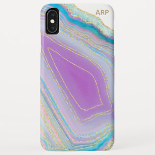 Capa Para iPhone Da Case-Mate *~* Agato-Arco-Íris Branco Agate Glitter Pastel Do