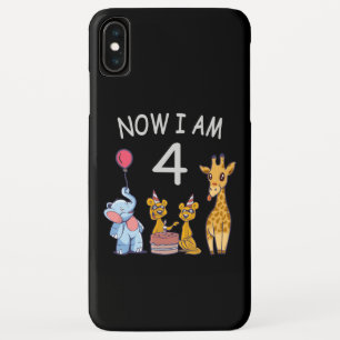 Capa Para iPhone Da Case-Mate Agora tenho 4 anos, 4 anos, aniversário no zoológi