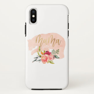 Capa Para iPhone Da Case-Mate Aguarela floral do urso do Mama