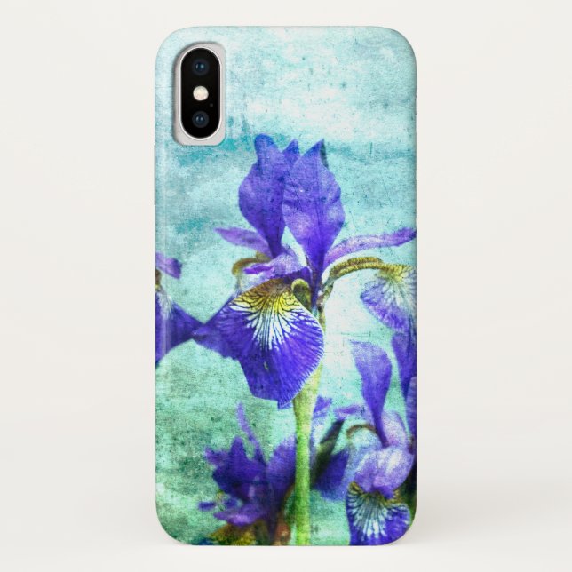 Capa Para iPhone, Case-Mate Aguarela roxa da íris (Verso)