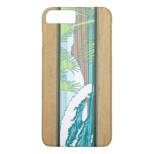 Capa Para iPhone Da Case-Mate Ala Moana - Sinal de Surf de Faux Koa Wood Havaian