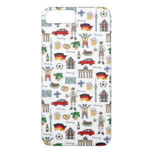 Capa iPhone 8 Plus/7 Plus Alemanha  Padrão de símbolos
