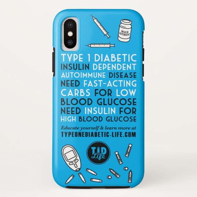 Capa Para iPhone, Case-Mate Alerta de T1d (Verso)