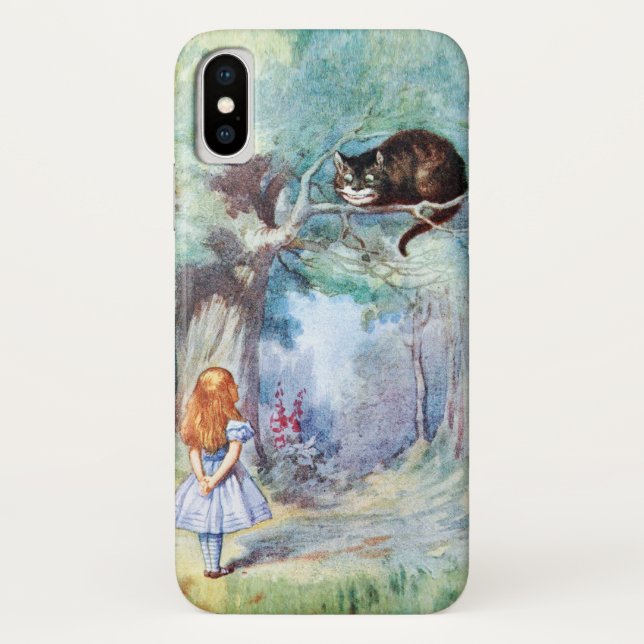 Capa Para iPhone, Case-Mate Alice no gato de Cheshire do país das maravilhas (Verso)