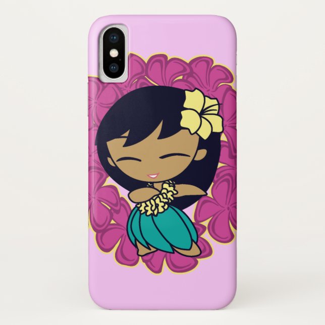 Capa Para iPhone, Case-Mate Aloha Honys Hawaiian Hula Girl Plumeria Lei (Verso)