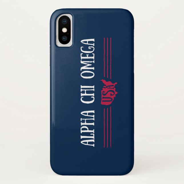Capa Para iPhone, Case-Mate Alpha Chi Omega - EUA (Verso)