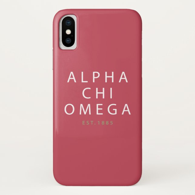 Capa Para iPhone, Case-Mate Alpha Chi Omega | Fundada em 1885 (Verso)