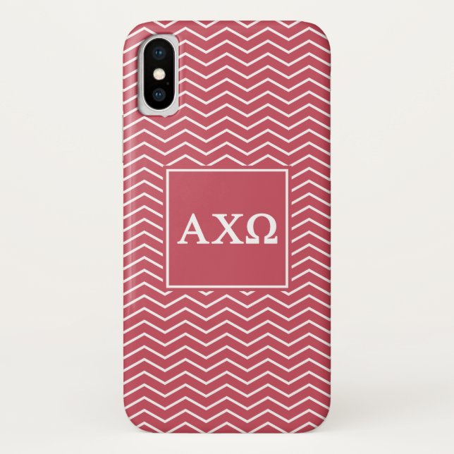 Capa Para iPhone, Case-Mate Alpha Chi Omega | Padrão Chevron (Verso)